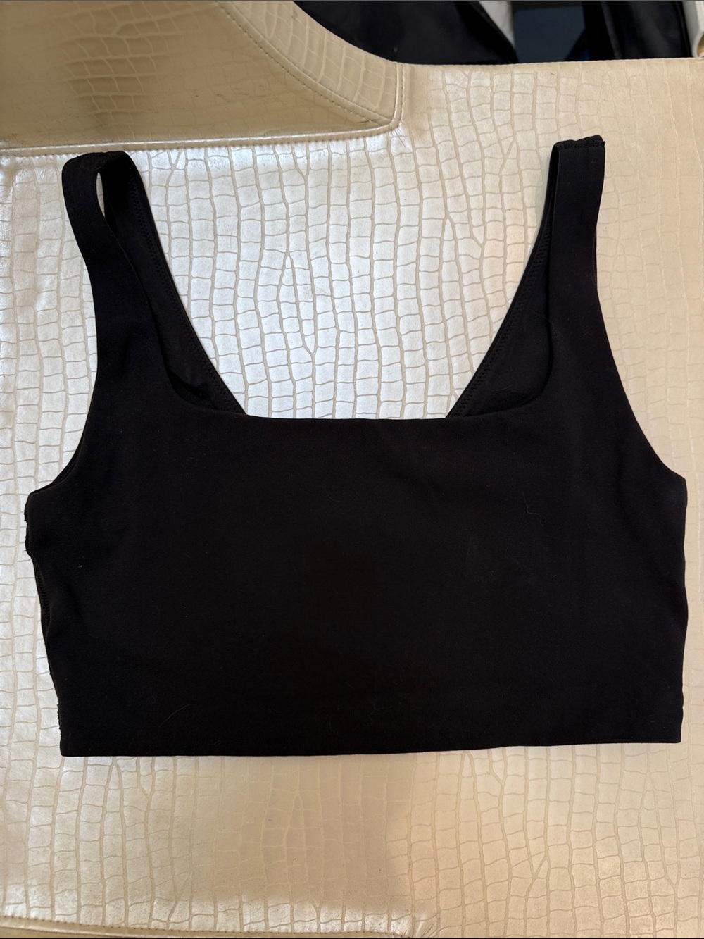 lululemon athletica Black Square-Neck Sports Bralette